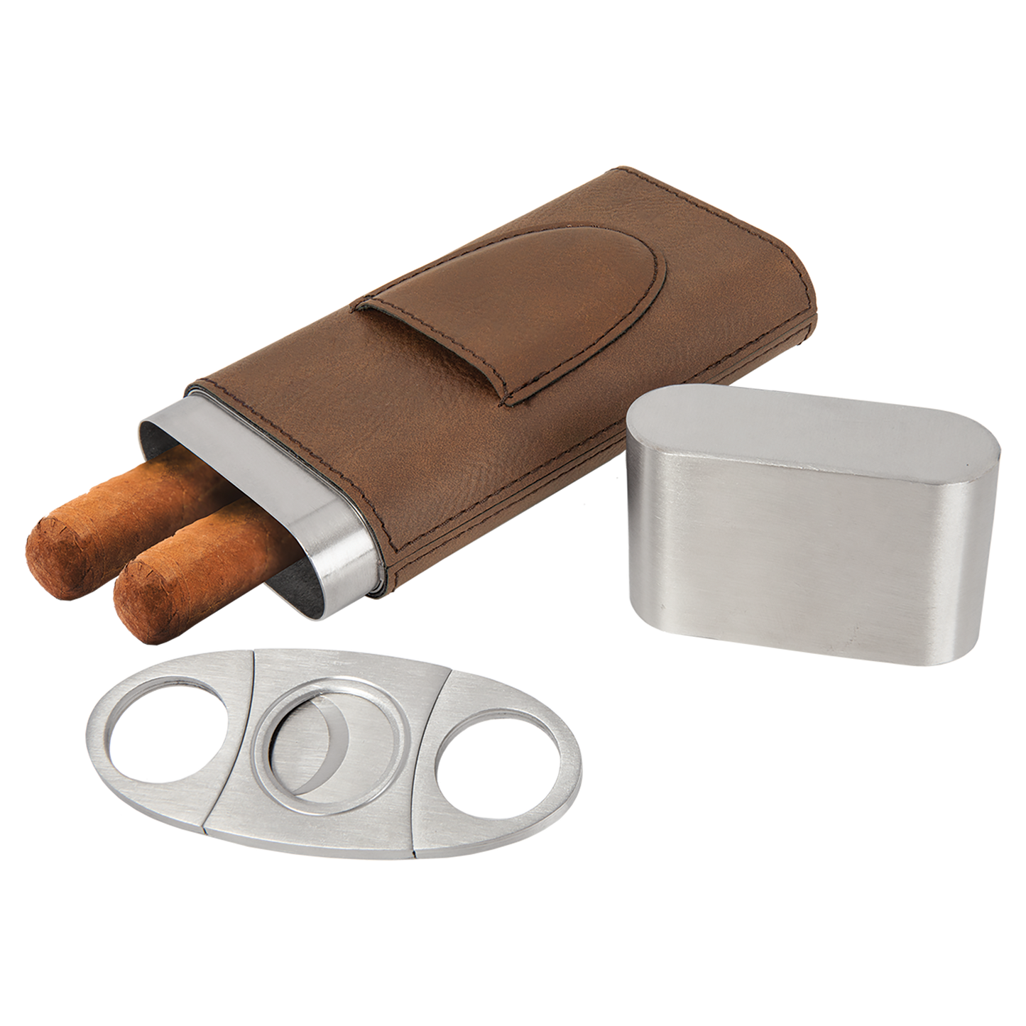 Leatherette Cigar Case with Cutter