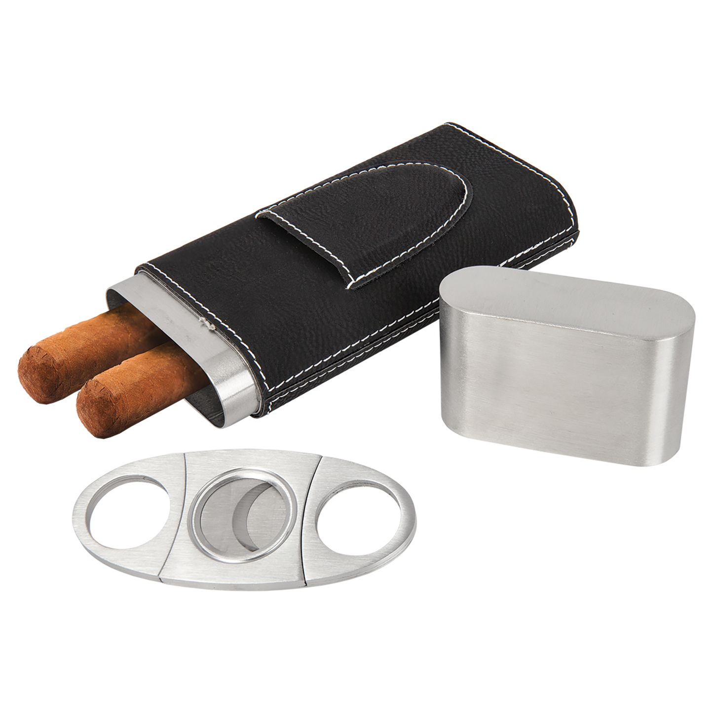 Leatherette Cigar Case with Cutter