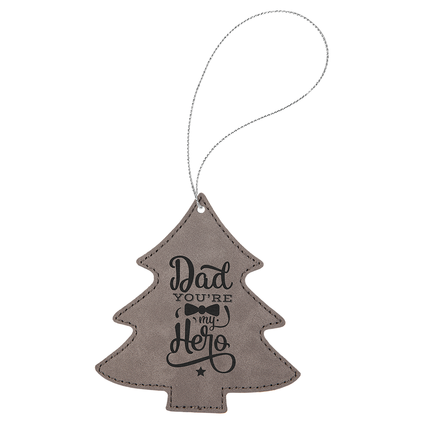 Leatherette Tree Ornament with String